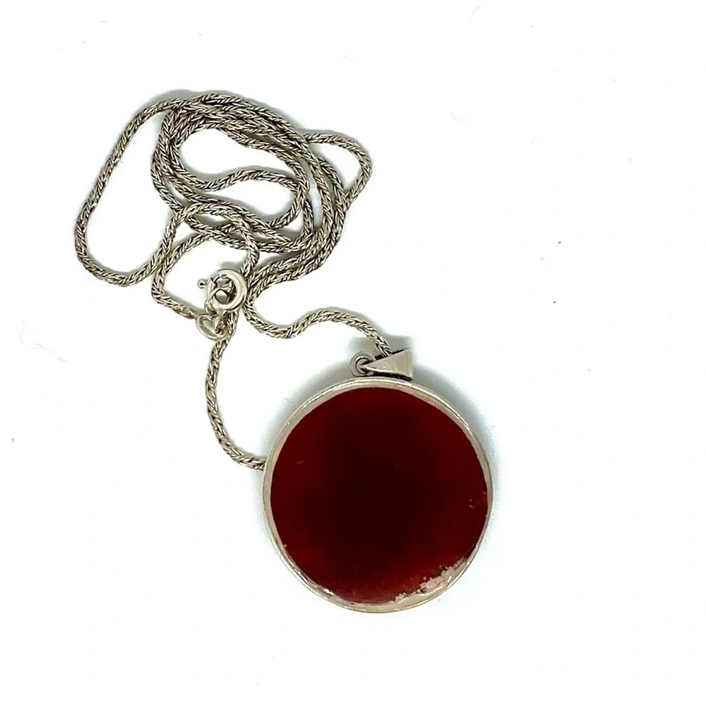 Vintage 925 Marcasite Citrine Necklace
